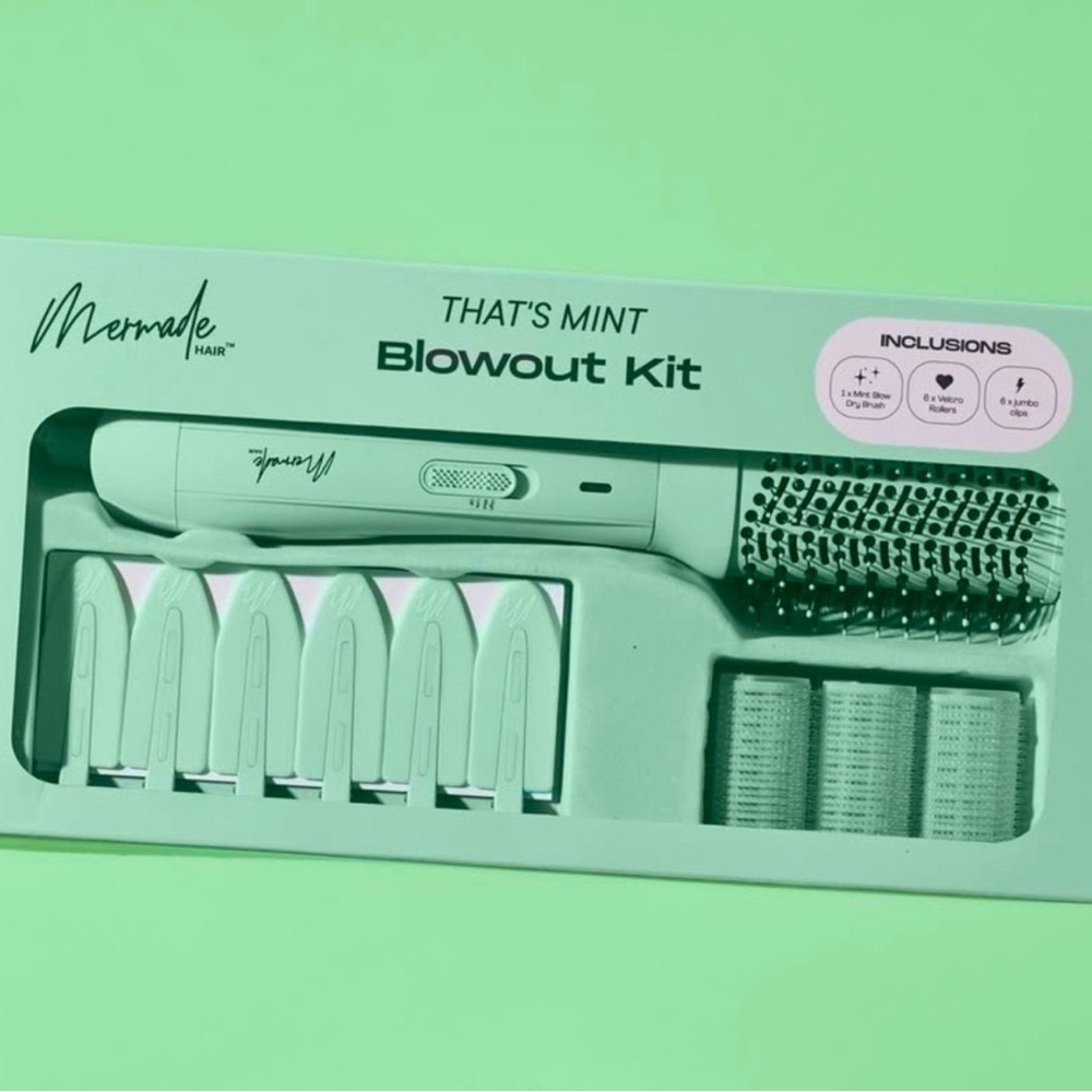 Anthropologie Mermade Hair “That's Mint” Iconic limited edition Blowout Brush - Picture 7 of 8